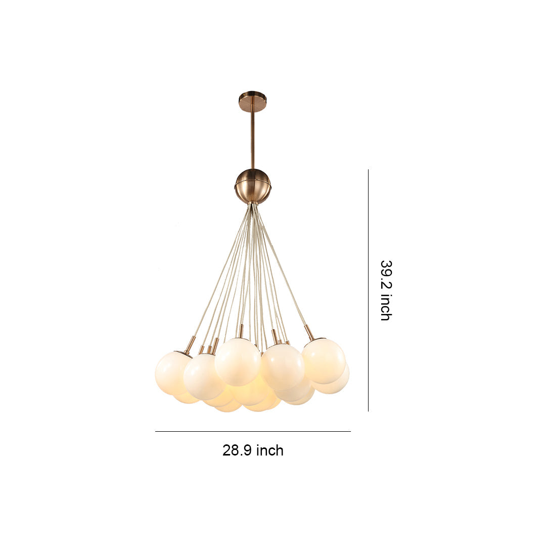 Xanthe - Gold and Bubble Glass Chandelier