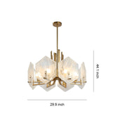 Leandros - Gold Geometric Glass Chandelier