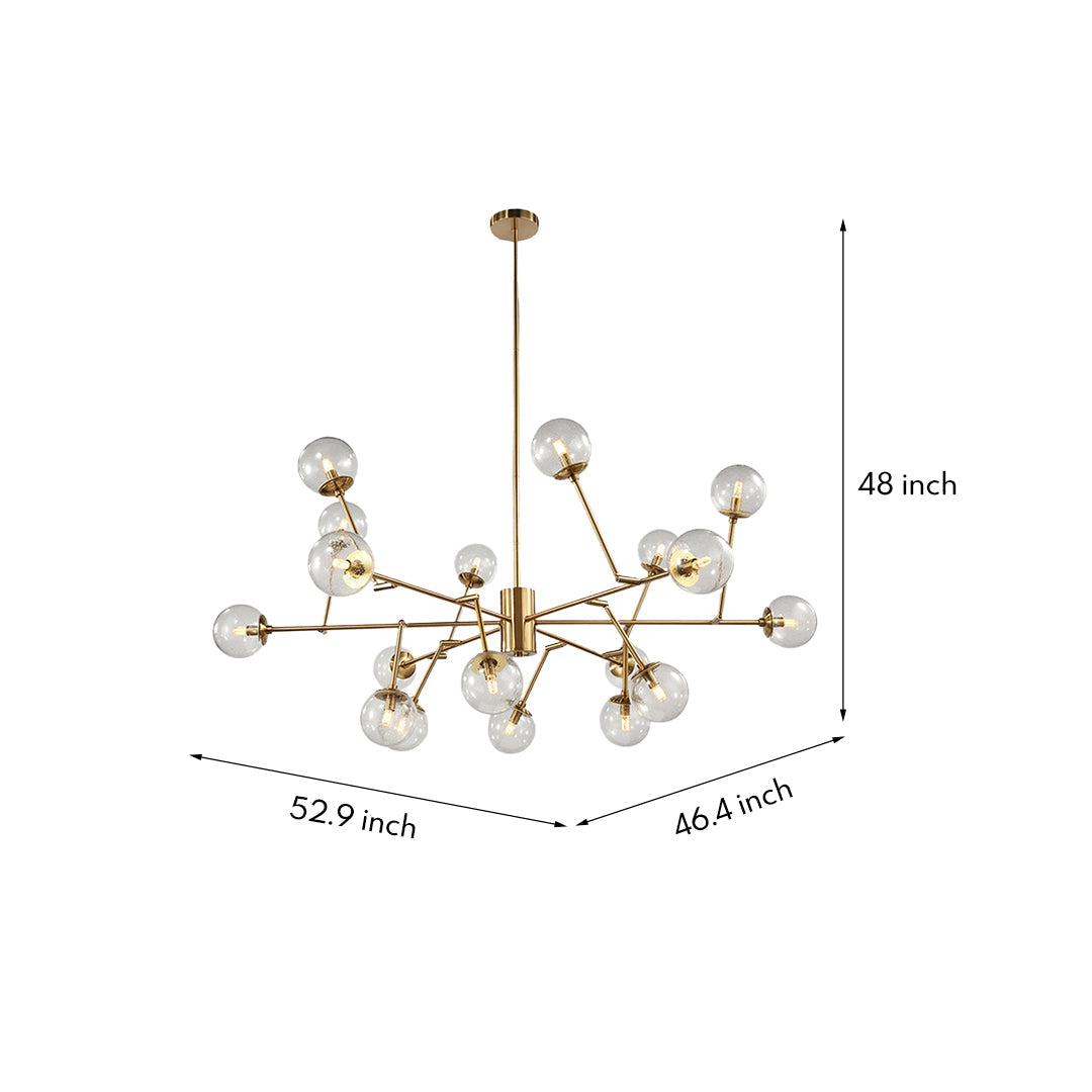 Eudora - Gold Bubble Sputnik Chandelier