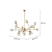 Eudora - Gold Bubble Sputnik Chandelier