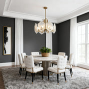 Leandros - Gold Geometric Glass Chandelier