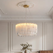 Melantho - Brass and Cloud Stone Chandelier