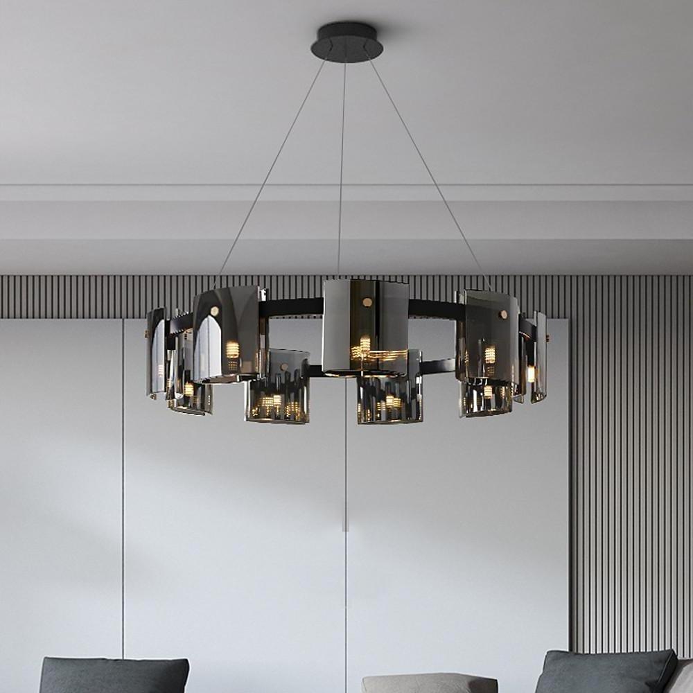 Echion - Nine-Light Acrylic Ring Chandelier