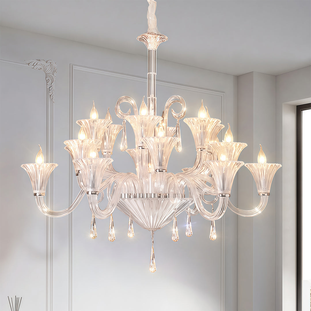 Hylas - French Glass Globe Chandelier