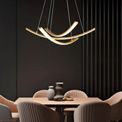 Isadora - Curved Copper Strip LED Pendant