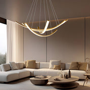 Isadora - Curved Copper Strip LED Pendant