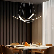Isadora - Curved Copper Strip LED Pendant