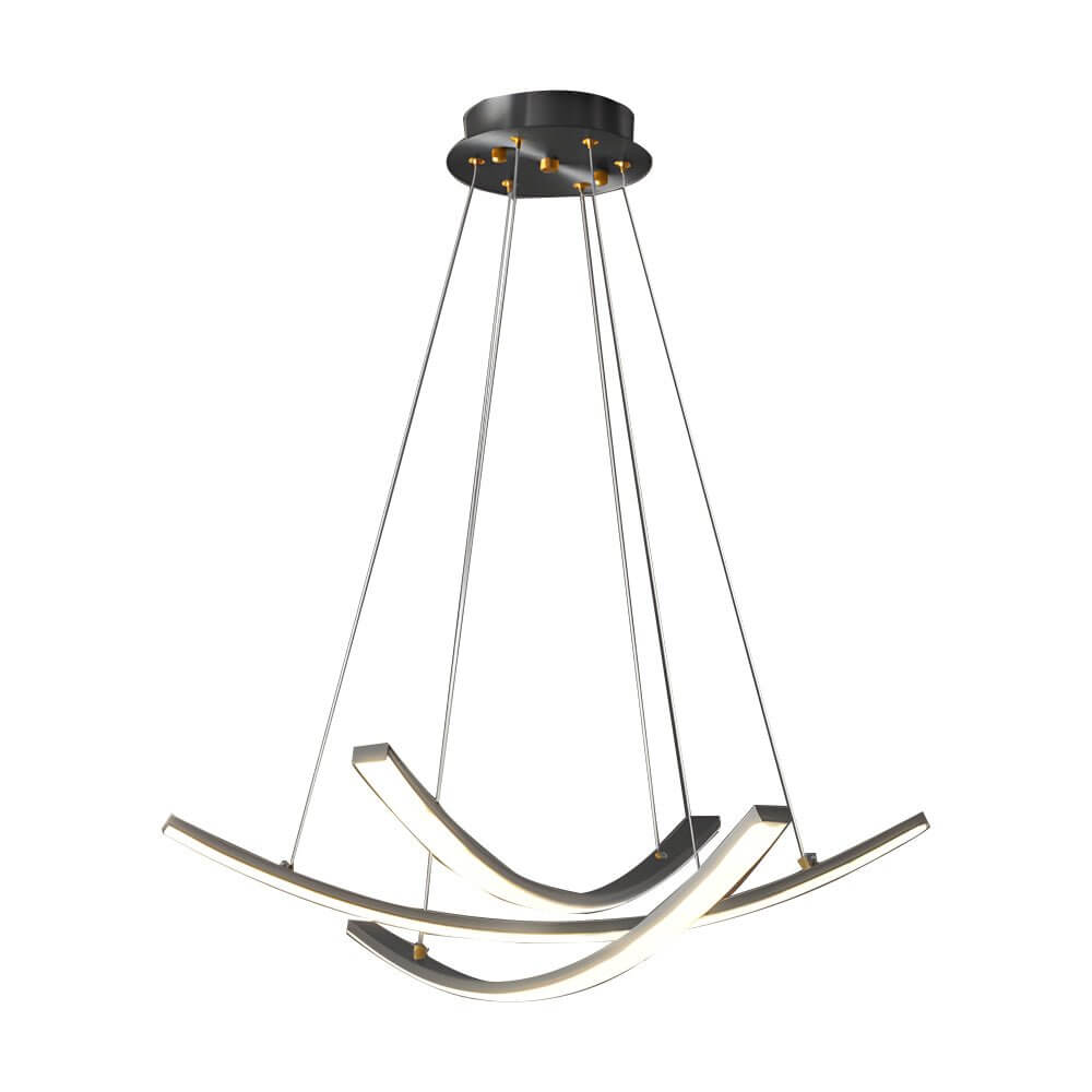 Isadora - Curved Copper Strip LED Pendant
