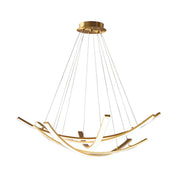 Isadora - Curved Copper Strip LED Pendant