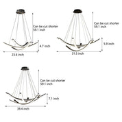 Isadora - Curved Copper Strip LED Pendant