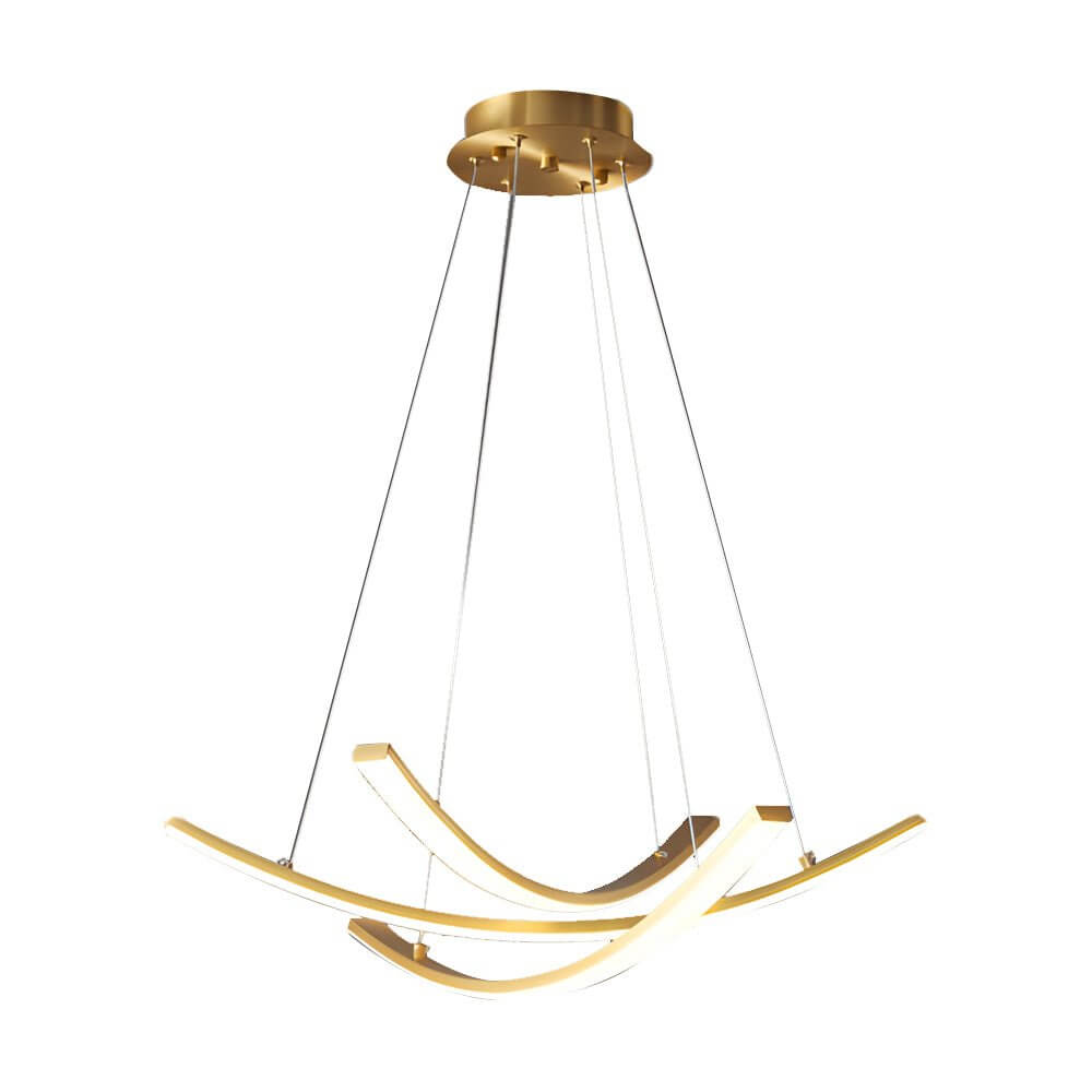 Isadora - Curved Copper Strip LED Pendant