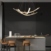 Isadora - Curved Copper Strip LED Pendant