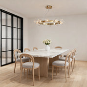 Praxis - Gold Ring Glass Chandelier