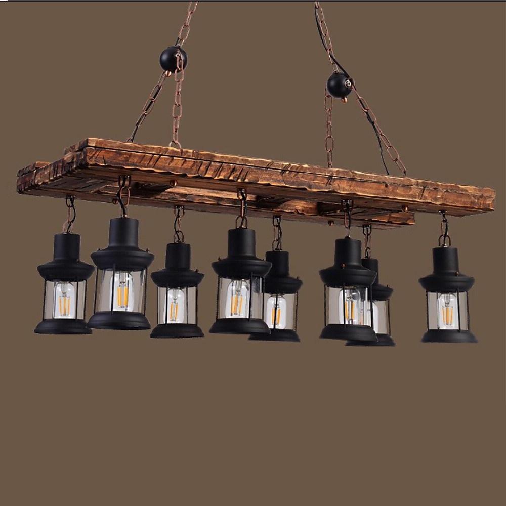 Kallias - 8-Light Rustic Wood Chandelier