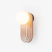 Nesaia - Grooved Travertine Wall Light