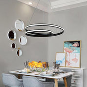Eupolis - White or Black LED Ring Chandelier
