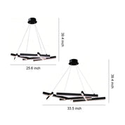 Straton - Black Branch LED Chandelier