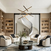 Pheres - Black Crossed Arm LED Chandelier