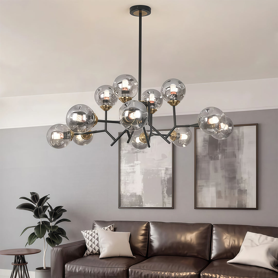 Deiphobos - Twelve-Globe Glass Chandelier