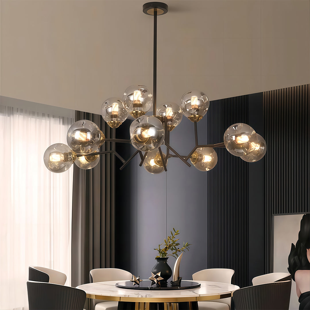 Deiphobos - Twelve-Globe Glass Chandelier