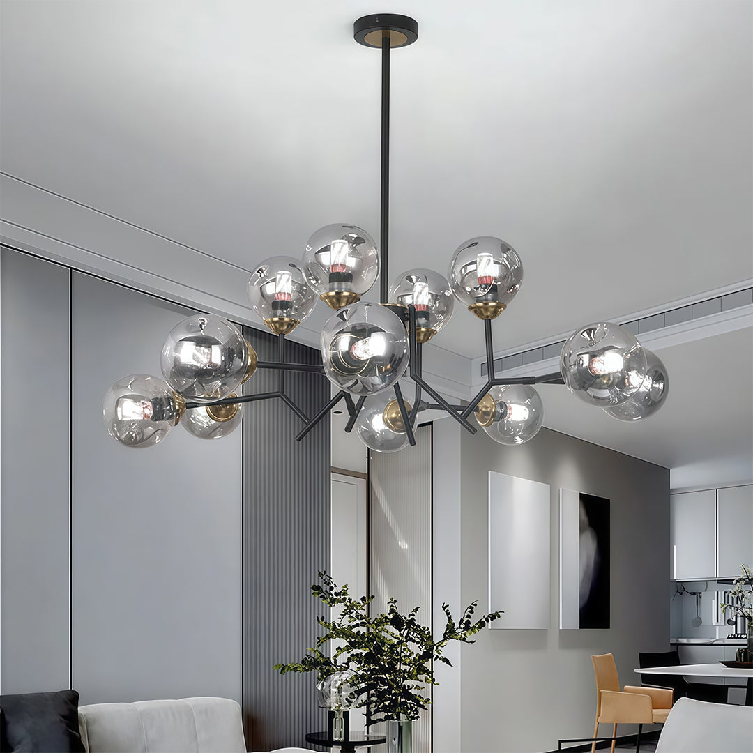 Deiphobos - Twelve-Globe Glass Chandelier