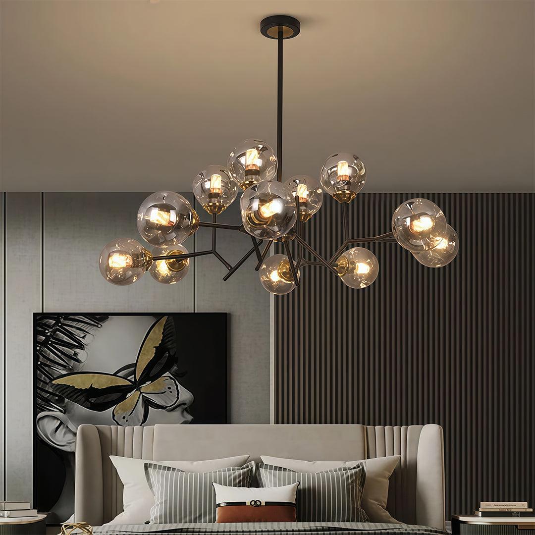Deiphobos - Twelve-Globe Glass Chandelier