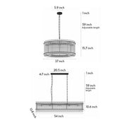Epikles - Iron and Glass Multi-Head Chandelier
