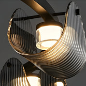 Alkmaion - Ribbed Glass Ring Chandelier