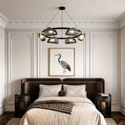 Alkmaion - Ribbed Glass Ring Chandelier