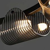 Alkmaion - Ribbed Glass Ring Chandelier