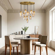 Aglaia - Brass and Glass Globe Chandelier