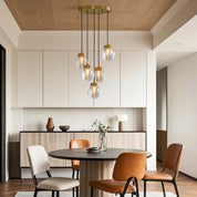 Aglaia - Brass and Glass Globe Chandelier