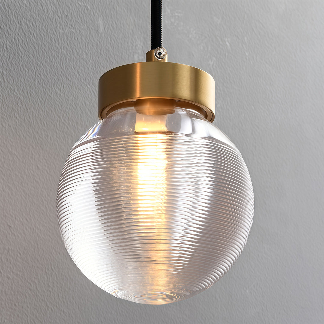 Aglaia - Brass and Glass Globe Chandelier