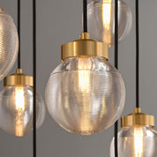 Aglaia - Brass and Glass Globe Chandelier