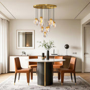 Aglaia - Brass and Glass Globe Chandelier