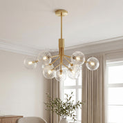 Cassia - Solid Copper Glass Ball Chandelier