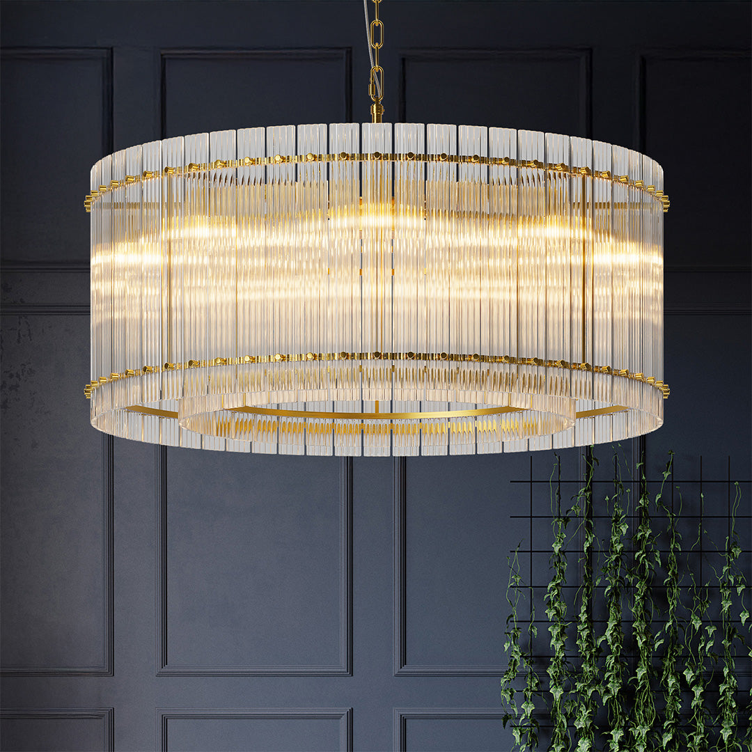 Epikles - Iron and Glass Multi-Head Chandelier