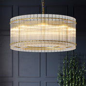 Epikles - Iron and Glass Multi-Head Chandelier