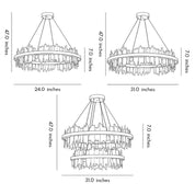 Danae - Metal Leaf Round Chandelier