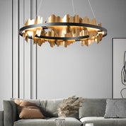 Danae - Metal Leaf Round Chandelier