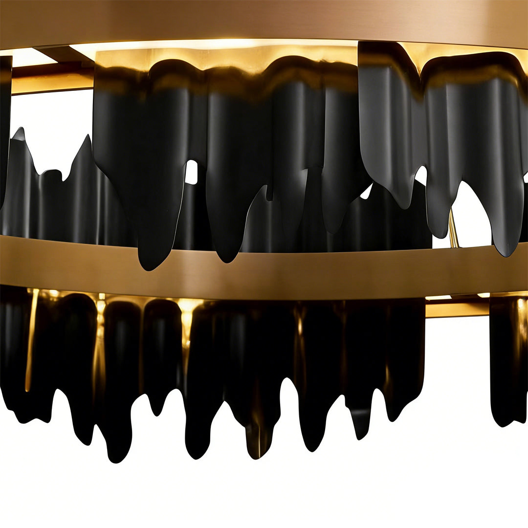 Danae - Metal Leaf Round Chandelier