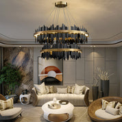 Danae - Metal Leaf Round Chandelier