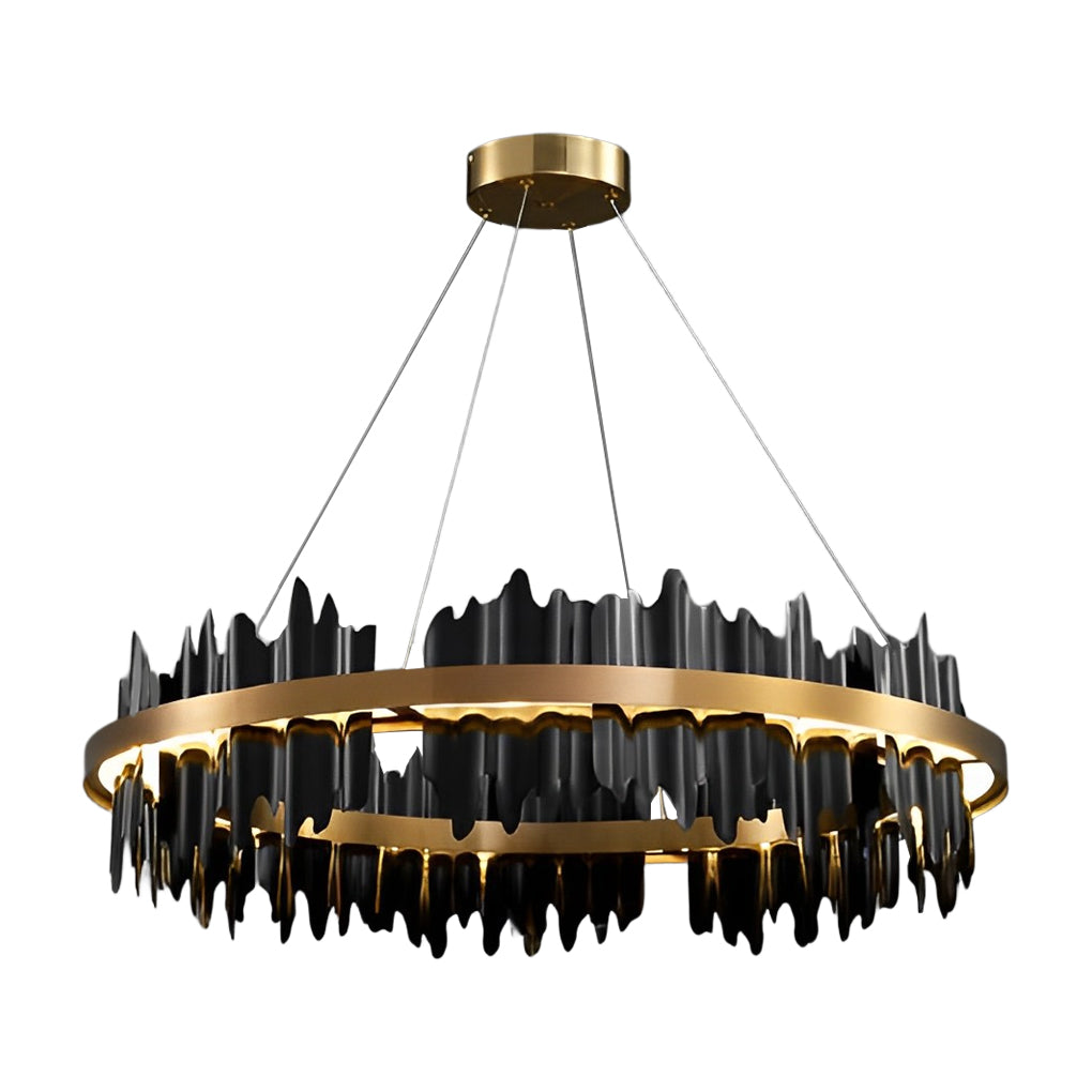 Danae - Metal Leaf Round Chandelier