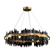 Danae - Metal Leaf Round Chandelier