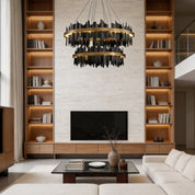 Danae - Metal Leaf Round Chandelier