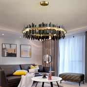 Danae - Metal Leaf Round Chandelier