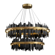 Danae - Metal Leaf Round Chandelier