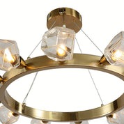 Praxis - Gold Ring Glass Chandelier