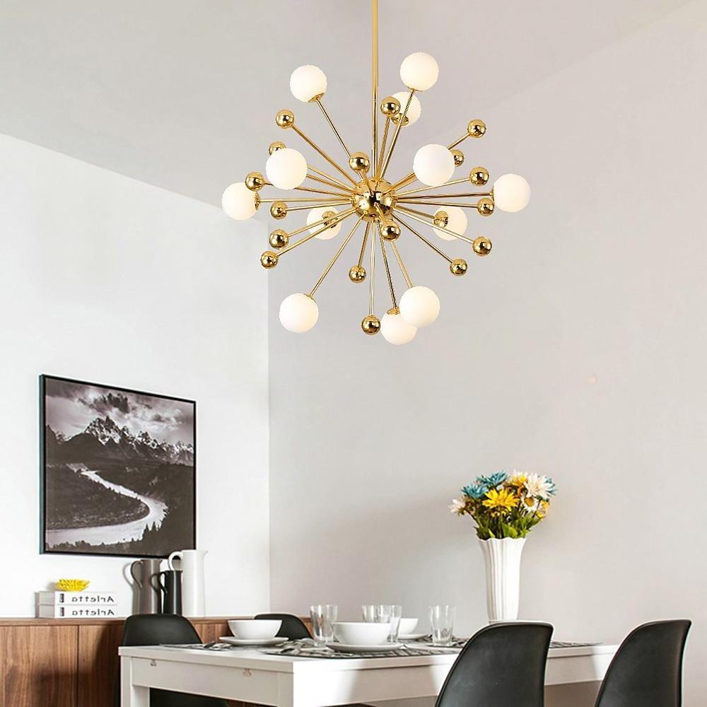 Aiolos - Gold Glass Globe Sputnik Chandelier