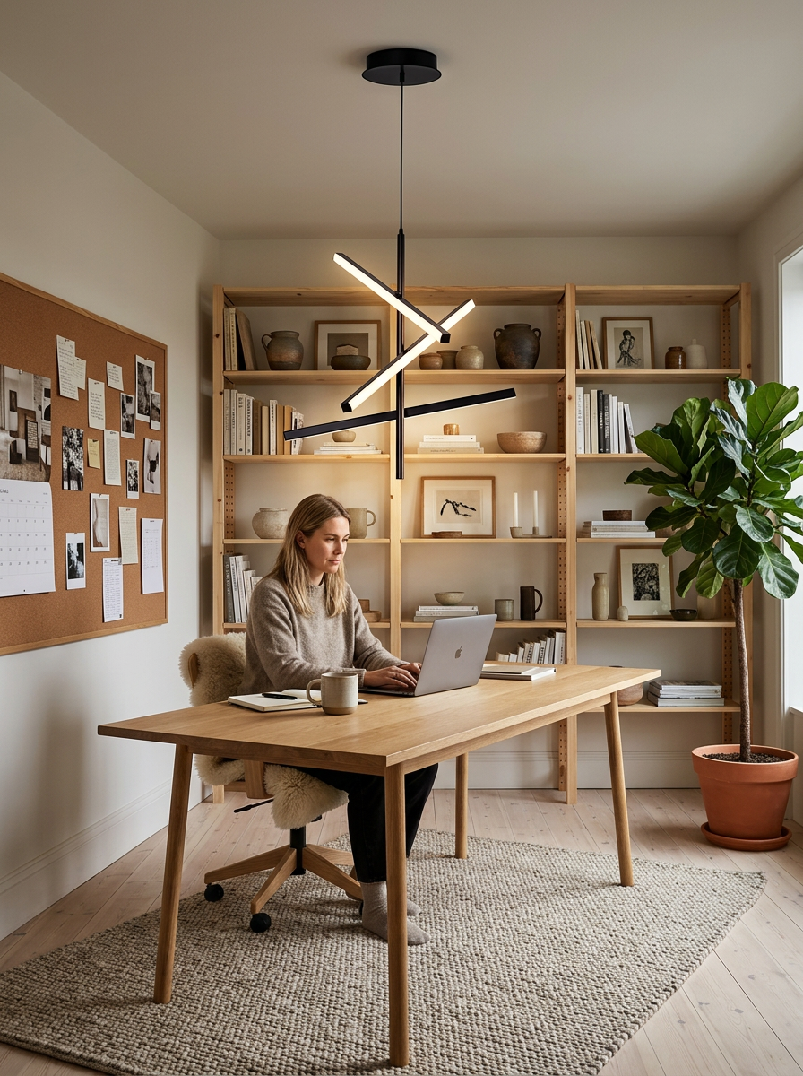 Nikandros chandelier in use in a furnished room
